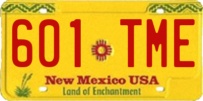 NM license plate 601TME
