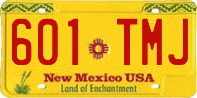 NM license plate 601TMJ