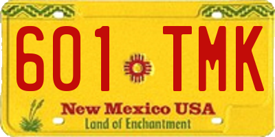 NM license plate 601TMK