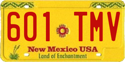 NM license plate 601TMV