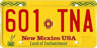 NM license plate 601TNA
