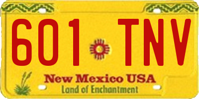 NM license plate 601TNV