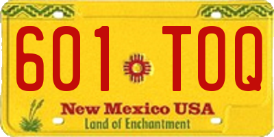 NM license plate 601TOQ