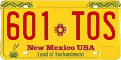NM license plate 601TOS