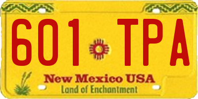 NM license plate 601TPA