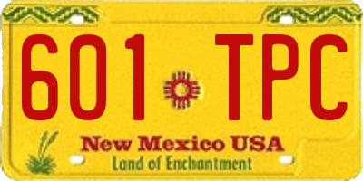 NM license plate 601TPC