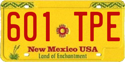 NM license plate 601TPE