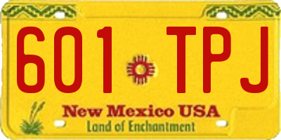 NM license plate 601TPJ