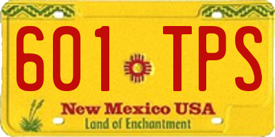 NM license plate 601TPS