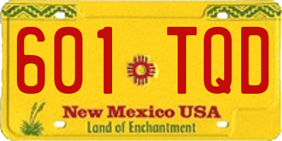 NM license plate 601TQD