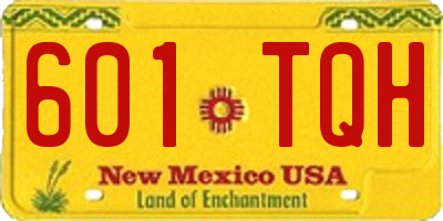 NM license plate 601TQH