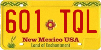 NM license plate 601TQL