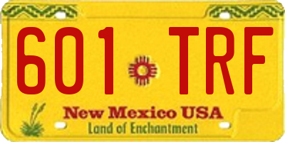 NM license plate 601TRF
