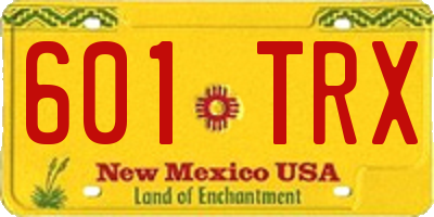 NM license plate 601TRX