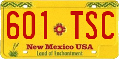 NM license plate 601TSC