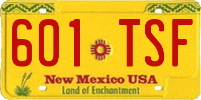 NM license plate 601TSF