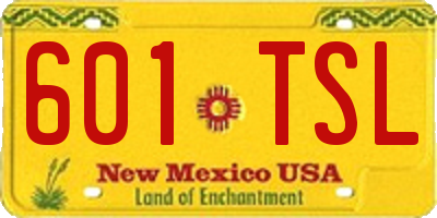NM license plate 601TSL