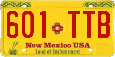 NM license plate 601TTB
