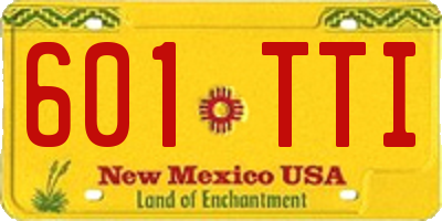 NM license plate 601TTI