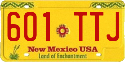 NM license plate 601TTJ