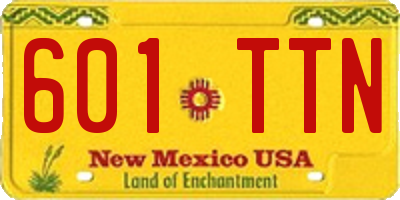 NM license plate 601TTN