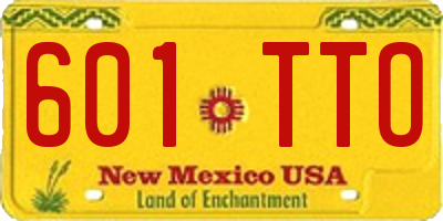 NM license plate 601TTO