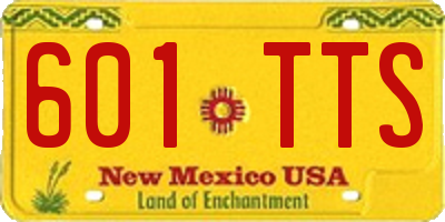 NM license plate 601TTS