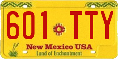 NM license plate 601TTY