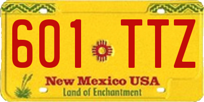 NM license plate 601TTZ