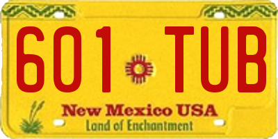 NM license plate 601TUB