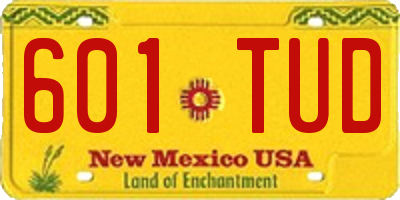 NM license plate 601TUD