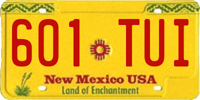 NM license plate 601TUI