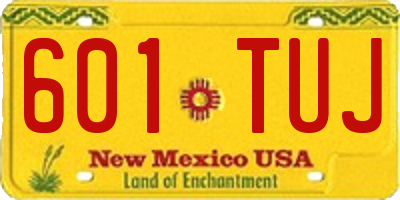 NM license plate 601TUJ