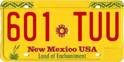 NM license plate 601TUU
