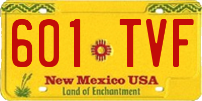 NM license plate 601TVF