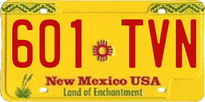 NM license plate 601TVN