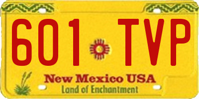 NM license plate 601TVP