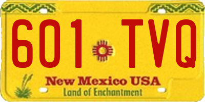 NM license plate 601TVQ