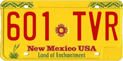 NM license plate 601TVR