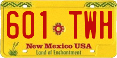 NM license plate 601TWH