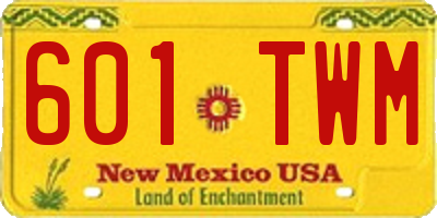 NM license plate 601TWM