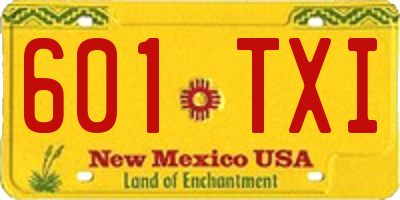 NM license plate 601TXI