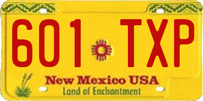 NM license plate 601TXP