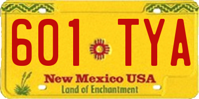 NM license plate 601TYA