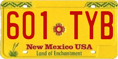 NM license plate 601TYB