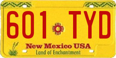 NM license plate 601TYD
