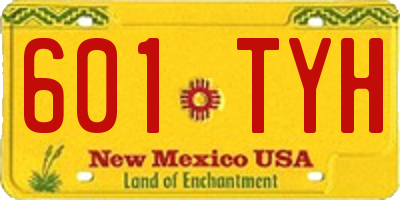NM license plate 601TYH