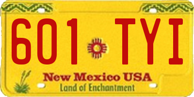NM license plate 601TYI