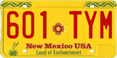 NM license plate 601TYM