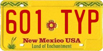 NM license plate 601TYP
